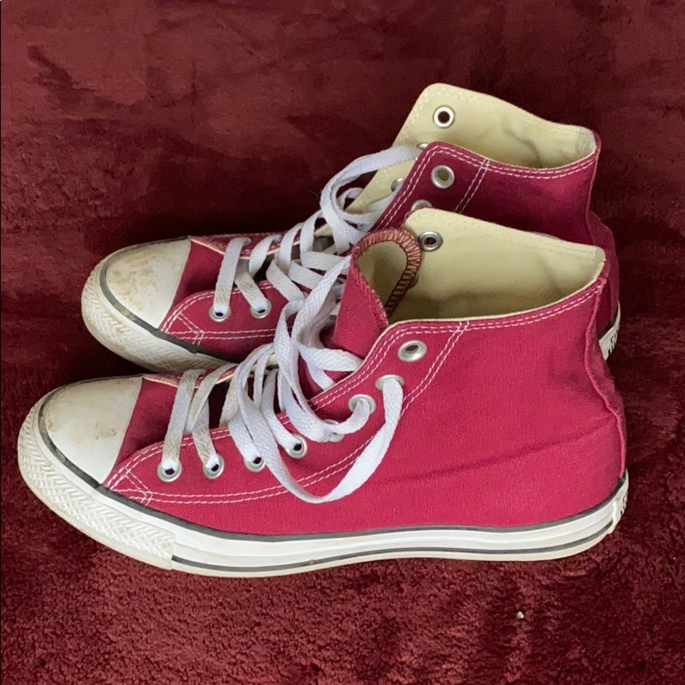 Maroon High Top Converse All Stars